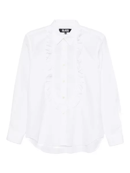Риза Black Comme Des Garçons с волани бяло