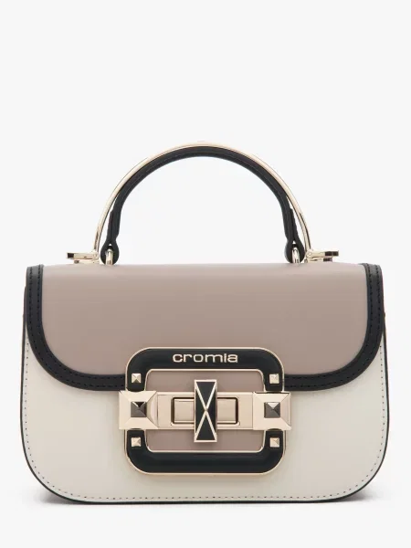 Кожаная сумка Cromia бежевая