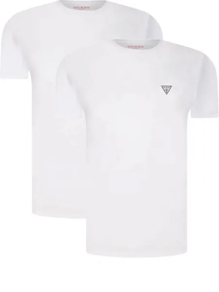 Guess Tricou CALEB HERO alb