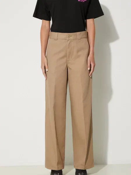 Carhartt WIP spodnie Craft Pant proste high waist beżowy