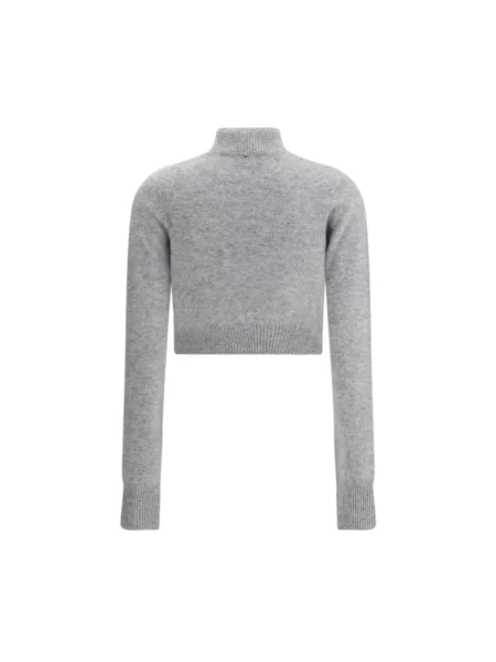 Lniany sweter Sportmax szary