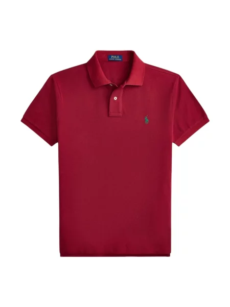 Polo Ralph Lauren Koszulki Mężczyzna L Koszula Polo z Dzianiny czerwony