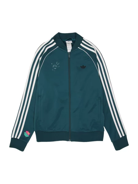 ADIDAS ORIGINALS Geacă de primăvară-toamnă verde închis alb