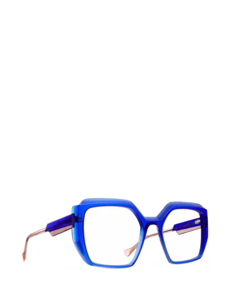 Ochelari de soare Caroline Abram cu imprimeu geometric albastru