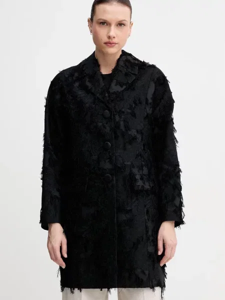 Sisley plašč z viskozo črna