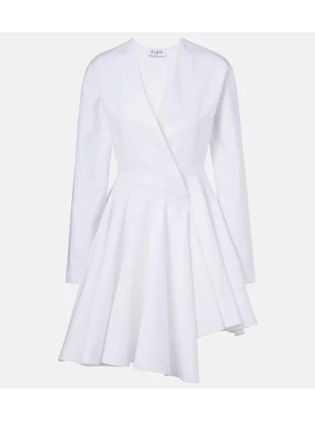 Sukienka Alaïa asymetryczna biała
