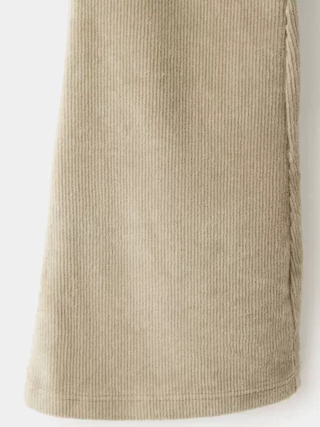 Legginsy flare ze sztruksu średni Dzieci 11 MANGO KIDS brązowy