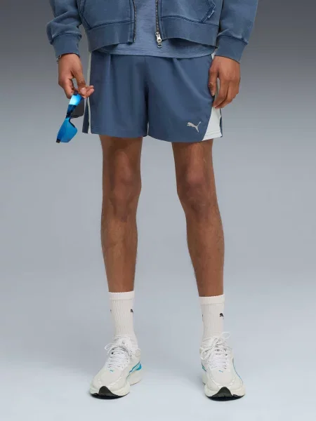 Короткие спортивные шорты Puma для бега синие