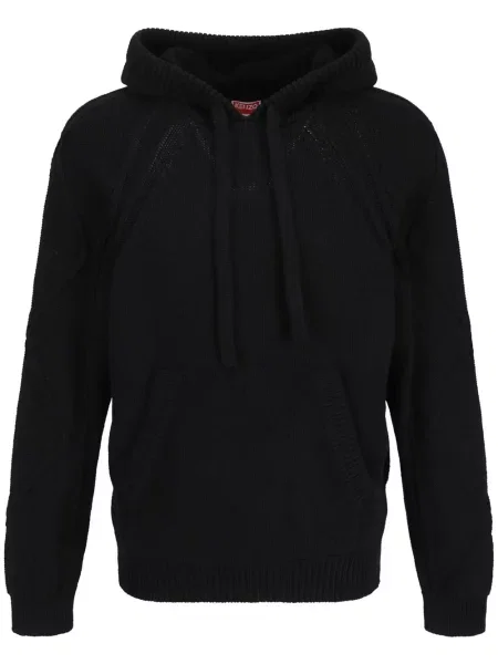 Hanorac cu glugă Kenzo tricotate negru