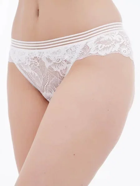 Кружевные трусики слипы білі