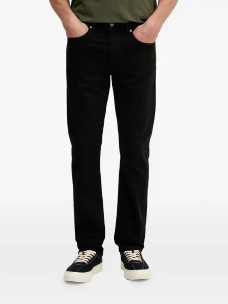 Карирани с яка дънки straight leg Levi's® с качулка синьо