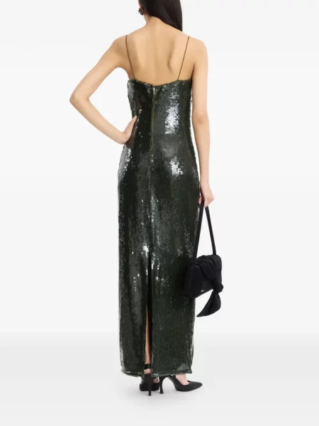Rochie maxi Rotate Birger Christensen cu paiete verde