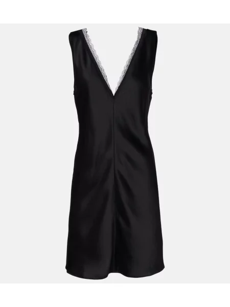 Rochie Leset din satin negru