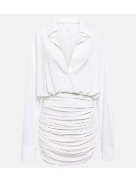 Sukienka koszulowa Norma Kamali garniturowa biała