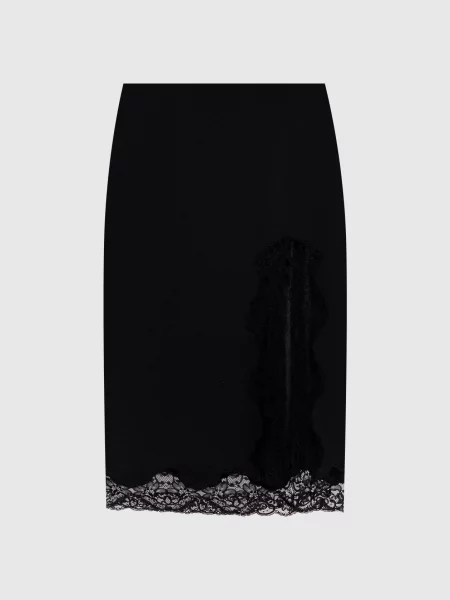 Спідниця з мереживом Balmain чорна