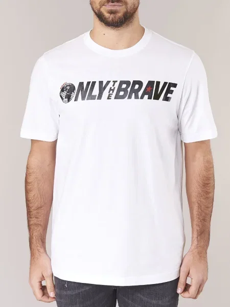 Tricou Diesel cu mâneci scurte alb