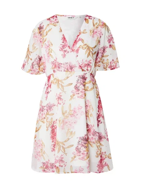 ONLY Obleka ONLSTAR-SUA pesek / gorčica / temno roza