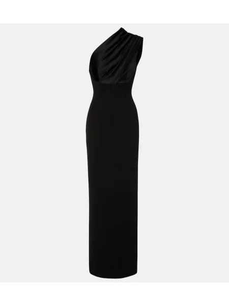 Rochie Solace London din satin cu un umăr gol negru