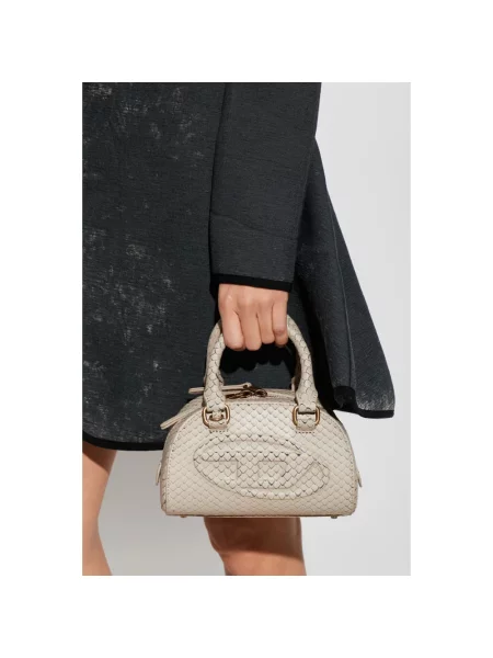 Torebka crossbody Diesel skórzana beżowa