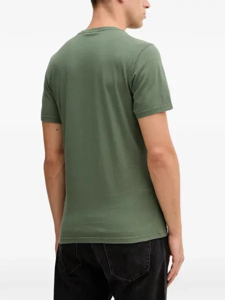 Tricou Barbour cu broderie verde