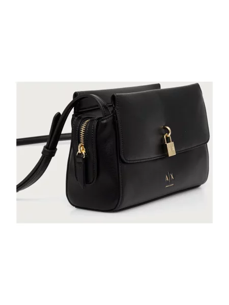 Armani Exchange torebka crossbody z imitacji skóry czarna