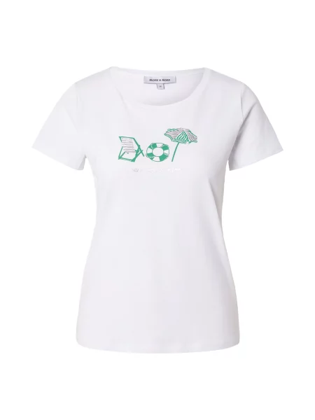 MORE & MORE Tricou verde jad / argintiu alb