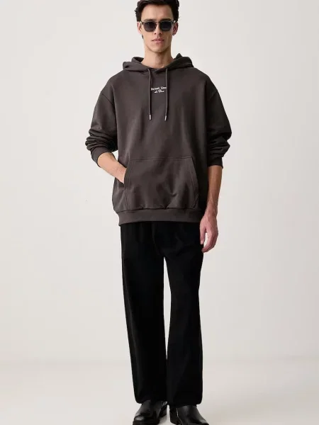 Les Deux pantaloni chinos pentru bărbați din negru