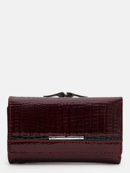 Кожаный кошелек Ricco Grande бордовый