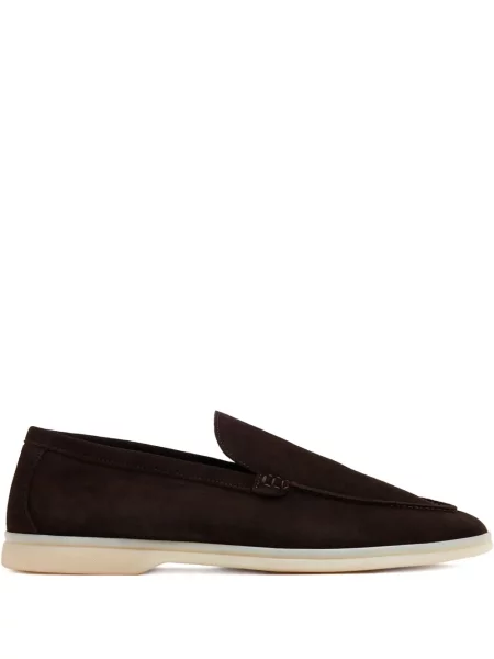 Pantofi loafer Scarosso din piele de căprioară maro