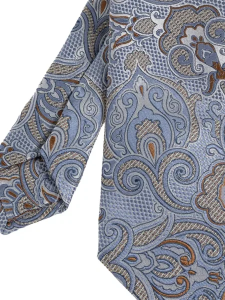 Cravată Etro cu model paisley albastru