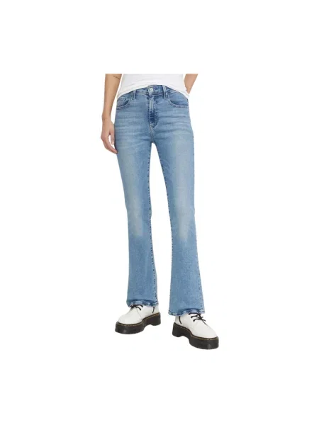 Levi's jeansy HIGH RISE BOOTCUT high waist niebieskie