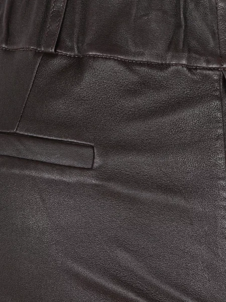 Pantaloni Arma din piele evazate maro
