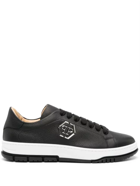 Sneakerși Philipp Plein din piele negru