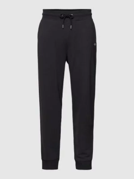 Spodnie dresowe z elastycznym ściągaczem Gant czarne