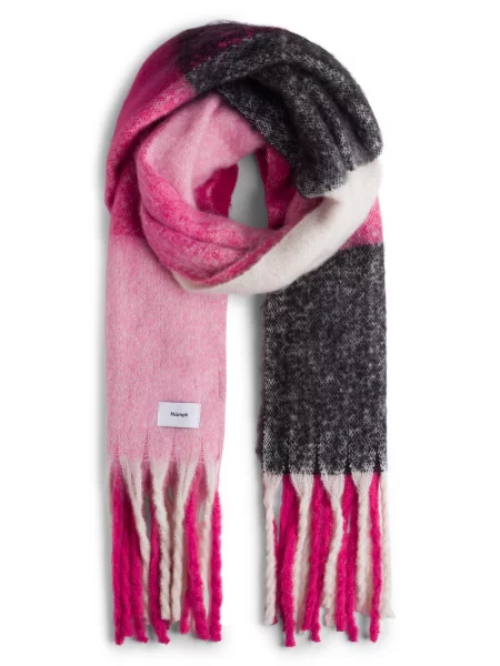 Nümph Szalik Nubarbie Kobiety Sztuczne włókno różowy|czarny|biały wzorzysty ONE SIZE biała
