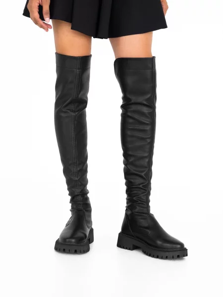 Ботфорты Emmelie Delage из искусственной кожи черные