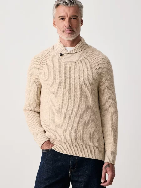 Barbour pulover pentru bărbați cu lână bej
