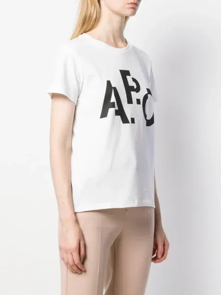 Tricou A.p.c. cu imagine alb