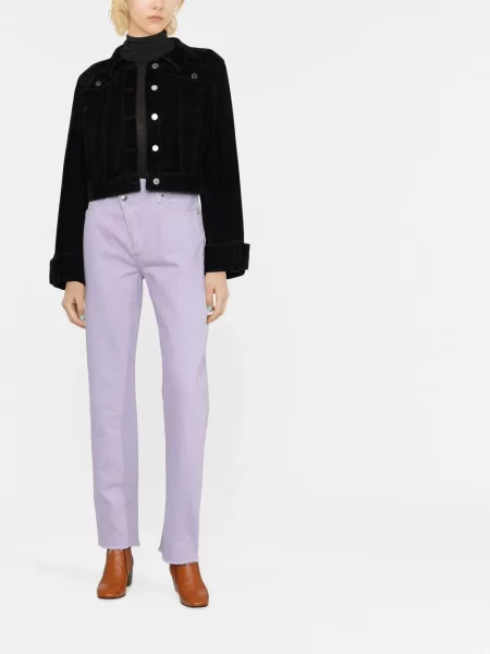 Decupat geacă Alberta Ferretti negru