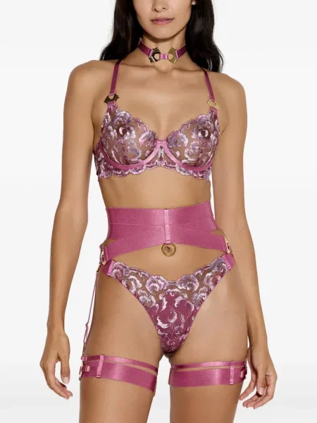 Sutien Bordelle cu model floral roz