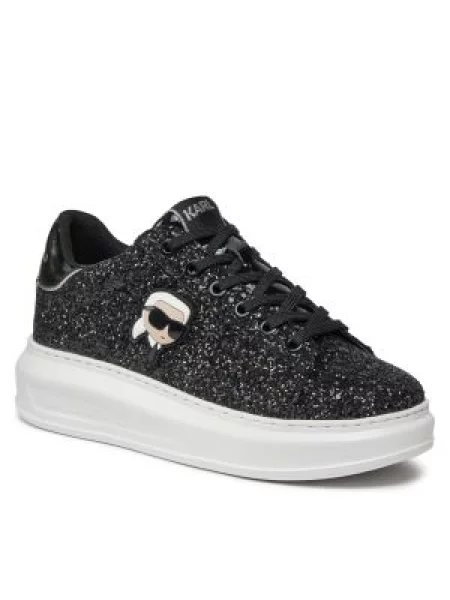Tenisice KARL LAGERFELD Heavy Glitter Black crna