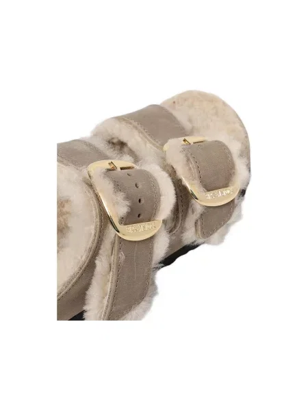 Birkenstock Pantofle Arizona Big Buckle černošedá béžové
