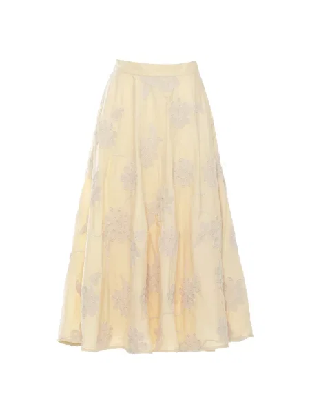 Spódnica maxi Rotate Birger Christensen w kwiatki beżowa