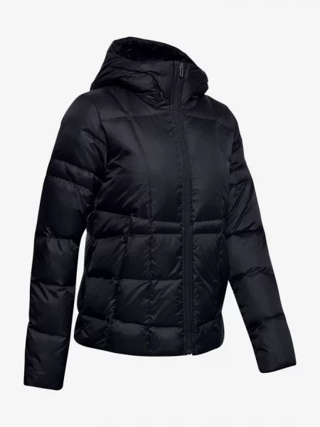 Geacă cu puf Under Armour cu glugă negru