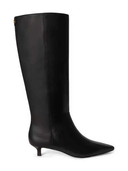 Lauren Ralph Lauren cizme pentru femei din piele Frncsa Tl Hl negru