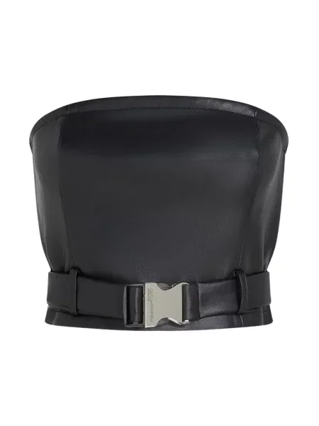 Top Karl Lagerfeld skórzany czarny