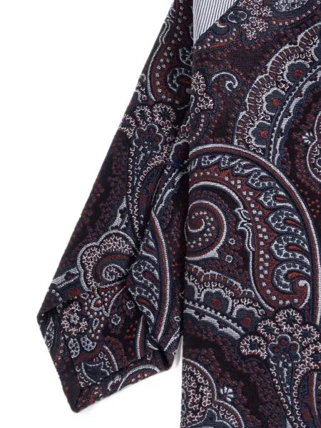 Γραβάτα Etro με σχέδιο paisley καφέ