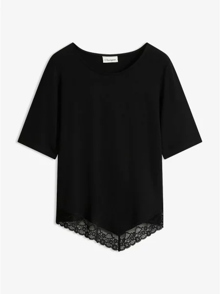 T-shirt z miękkiej czarna
