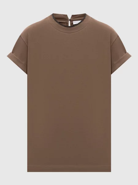 Футболка Brunello Cucinelli коричневая