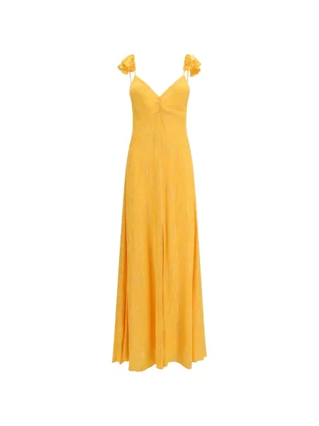 Rochie maxi Forte_forte din jacard galben